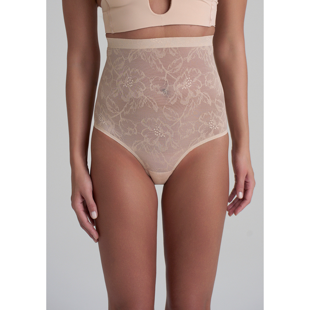 Calzón Alto Encaje Modelante LACHWB