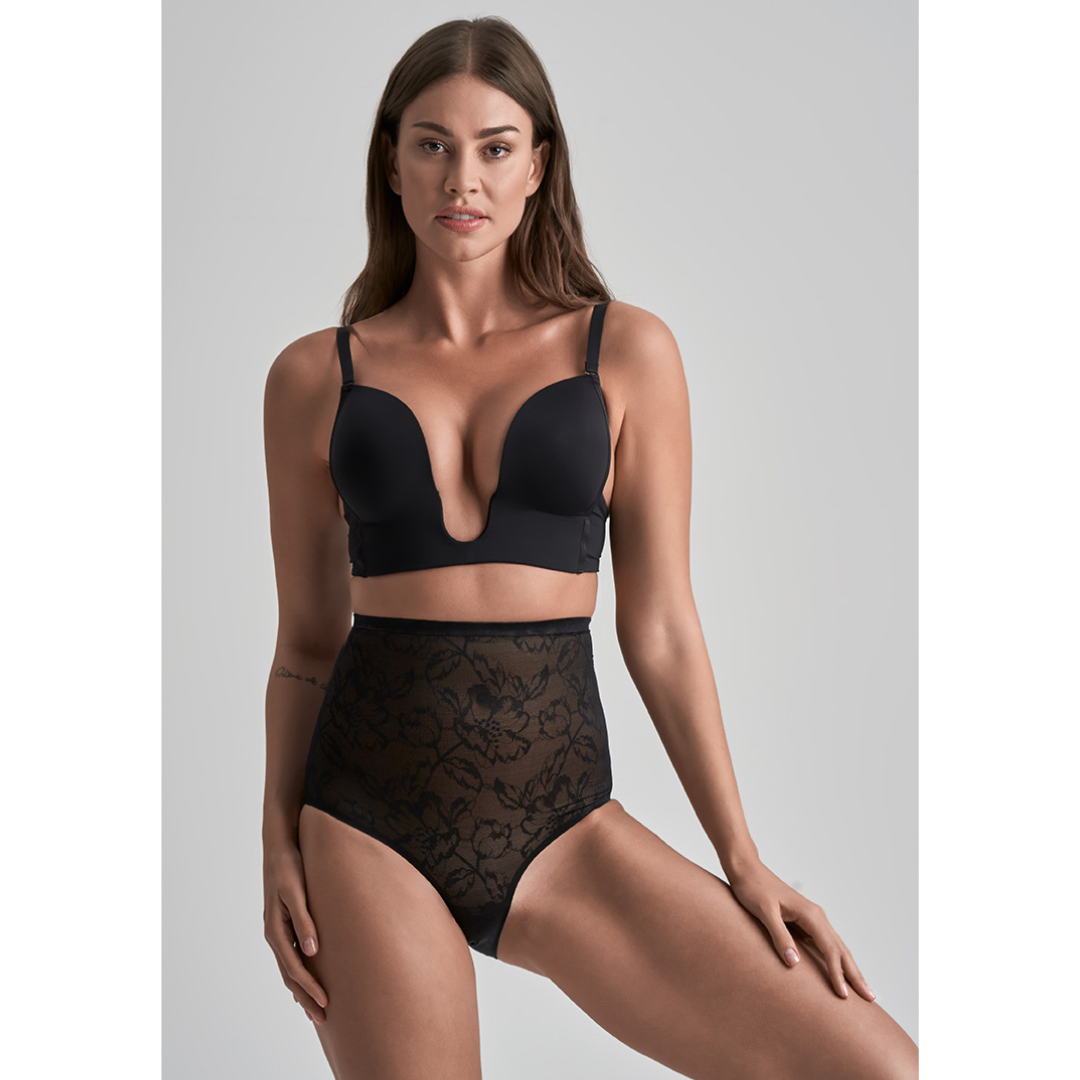 Calzón Alto Encaje Modelante LACHWB