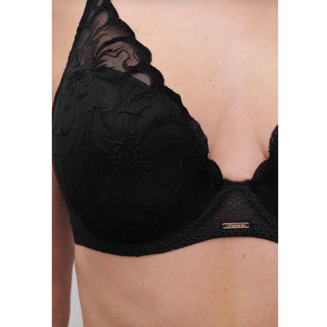 Sostén Escote Profundo (Plunge) Fleurs Chantelle C12M20